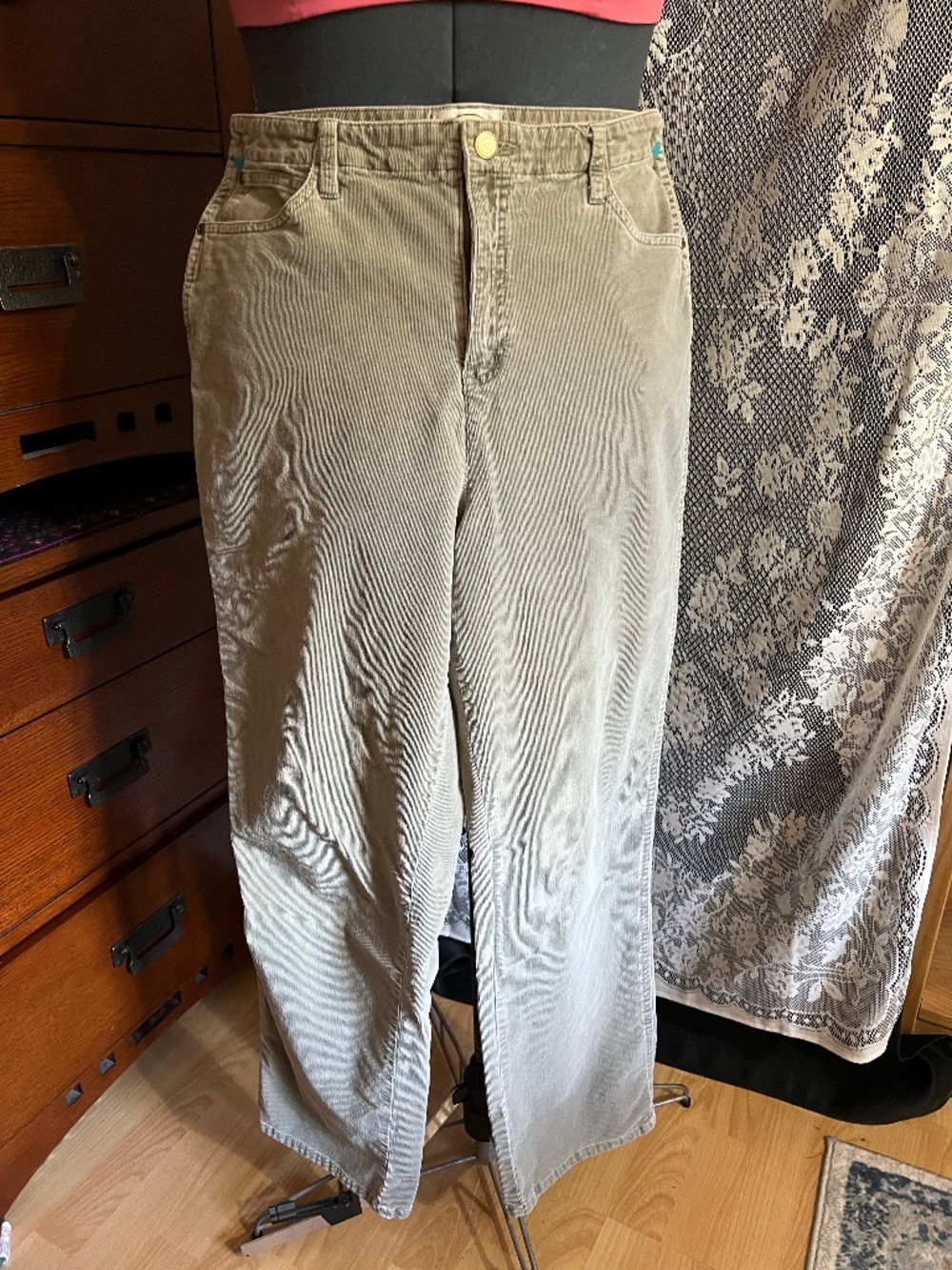 Talbots straight leg corduroy pants, 98% cotton, sz 14